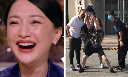 Hết bị ví giống hành khất, Châu Tấn lại gây xôn xao với hình ảnh đứng dạng chân mất hết mình tượng