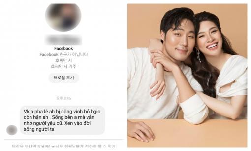 Pha Lê 'khoe' tin nhắn anti-fan gửi chồng Hàn Quốc nhằm tố cô không quên được Công Vinh và muốn phá cho hôi