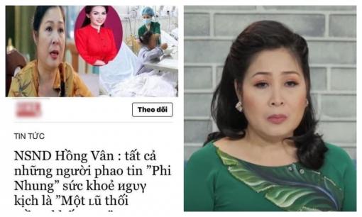 NSND Hồng Vân tức giận vì bị xuyên tạc, bịa đặt phát ngôn về Phi Nhung