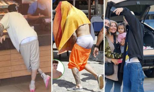 Cứ nghĩ lấy vợ trưởng thành hơn hóa ra Justin Bieber vẫn mê mệt mốt quần tụt quá lố như thế này