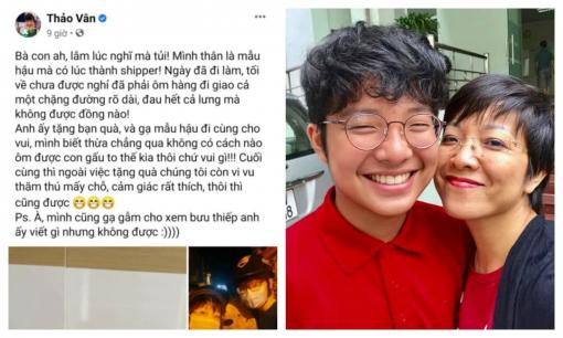 MC Thảo Vân chuẩn mẹ nhà người ta: Tháp cùng cùng con trai mang gấu bông đi 'cưa gái'