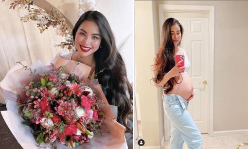 Hoa hậu Phạm Hương hé lộ hình ảnh khi mang bầu con thứ 2 lúc 8 tháng, bụng gọn và nhan sắc vẫn xinh đẹp