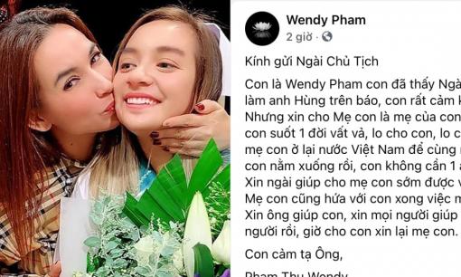 Con gái Phi Nhung gửi tâm thư đầy xót xa đến Chủ tịch nước: 'Con không cần 1 anh hùng, con cần mẹ'