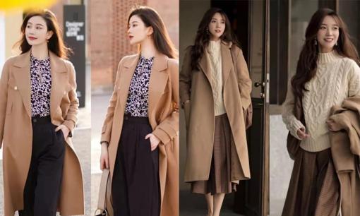 Mặc ấm và thời trang trong mùa thu đông! 'Quần ống rộng + áo khoác' là đẹp nhất, phù hợp với phụ nữ trưởng thành nhẹ nhàng