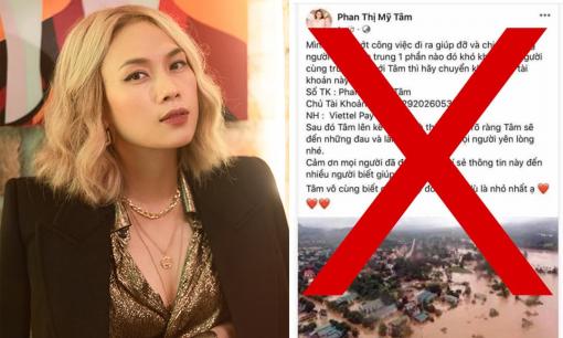 Xuất hiện một số fanpage Facebook sử dụng tên tuổi của Mỹ Tâm để kêu gọi quyên góp từ thiện gây phẫn nộ
