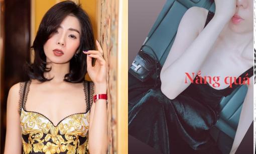 Tự tin diện áo khoét cổ sâu hoắm nhưng Lệ Quyên lại để lộ vòng một 'lép xẹp' kém thu hút