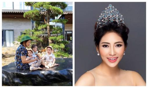 Cặp song sinh của HH Đại dương Đặng Thu Thảo hiếm hoi lộ diện giữa tâm bão