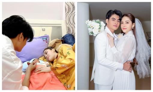 Saka Trương Tuyền khoe ảnh hạnh phúc bên ông xã và con trai cưng vài ngày tuổi, nhan sắc mẹ bỉm sữa gây chú ý