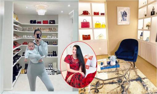Phạm Hương khoe ảnh chụp cùng con trai, nàng Hậu gây chú ý căn phòng 'ngập tràn' đồ hiệu