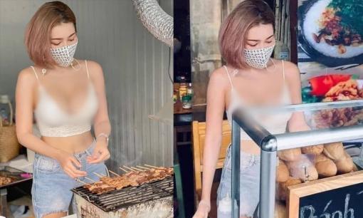 Cô chủ quán nóng bỏng đứng bán bánh mì làm dân mạng 'chao đảo'