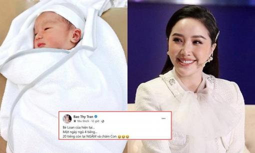 Bảo Thy 'than thở' từ khi hạ sinh quý tử: 'Một ngày ngủ 4 tiếng, còn 20 tiếng chăm con'