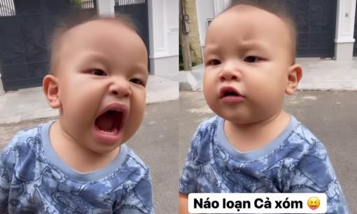 Con trai Hà Hồ hét vang cả xóm chỉ để đuổi chó của hàng xóm với hàng ngàn biểu cảm cực hài