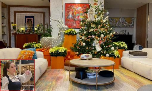 Tràn ngập không khí Giáng sinh trong nhà 'triệu đô' của Hoa hậu Thu Hoài