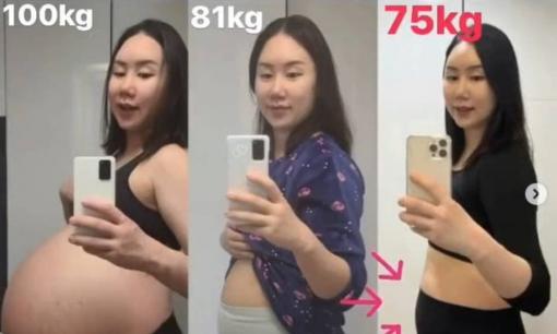 3 tháng 'lột xác' của mỹ nhân Hàn nặng hơn 100kg khi mang thai ba: 25kg lặn mất tăm, vòng 2 thu nhỏ một cách ngoạn mục