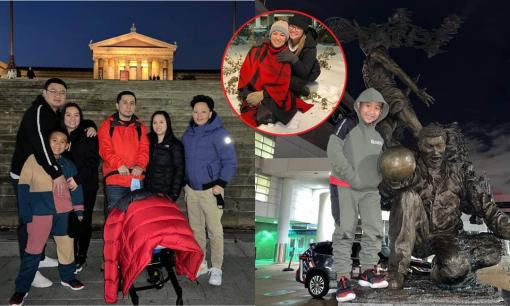 Trước lễ cúng 100 ngày của cố ca sĩ Phi Nhung, Wendy cùng ông xã đưa các con đi du lịch