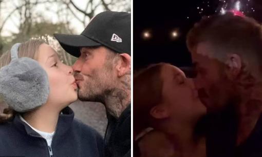 Vừa dùng từ khiếm nhã với vợ, David Beckham lại bị chỉ trích vì 'nghiện'... hôn môi con gái 