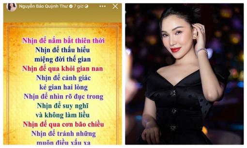 Quỳnh Thư chia sẻ 10 bài học về nhẫn nhịn, nhưng người đẹp chưa từng nhịn chính thất thì học làm gì?