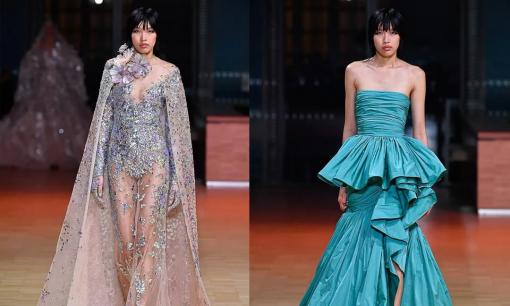 Phương Oanh Next Top diễn show của Elie Saab thuộc khuôn khổ Tuần lễ thời trang cao cấp Paris 