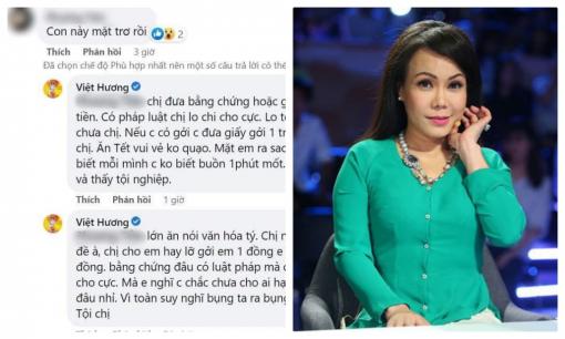 Bị anti-fan mắng 'mặt trơ' vì ăn chặn từ thiện, Việt Hương đáp gắt: 'Não có vấn đề à?'