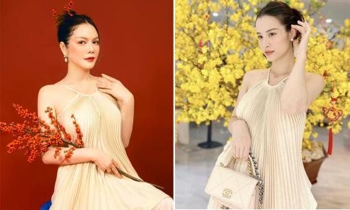 3 mỹ nhân Việt cùng 'đụng hàng' kiểu áo yếm vào dịp Tết Nguyên đán