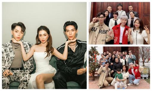 Bộ ba Hoa dâm bụt khoe ảnh hội ngộ ngày Tết, lần đầu các bậc phụ huynh đứng cùng khung ảnh