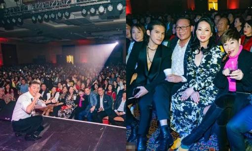 Sau loạt lùm xùm ly hôn Đàm Vĩnh Hưng, bầu show Liên Phạm đi xem đêm diễn đầu năm của nam ca sĩ tại Mỹ