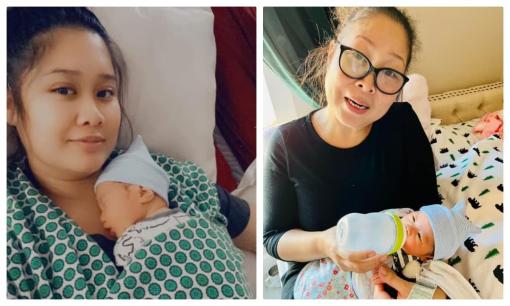 NSND Hồng Vân khoe hình ảnh đầu tiên của con gái Xí Ngầu sau khi hạ sinh nhóc tì, nhan sắc ra sao?