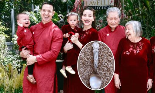 Hà Hồ tiết lộ độ tinh tế của bố mẹ Kim Lý chỉ bằng một món quà cho hai cháu song sinh