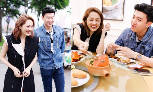 Không 'bạo lực' như trên phim, Bảo Anh - Quốc Trường khi 'xả vai' vẫn trao nhau ánh mắt và cử chỉ cực tình tứ