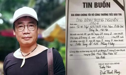 Thông tin tang lễ diễn viên 'Người phán xử' Trọng Nguyên