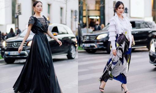 Lương Thùy Linh và Á hậu Phương Anh cùng nhau thả dáng dự Paris Fashion Week
