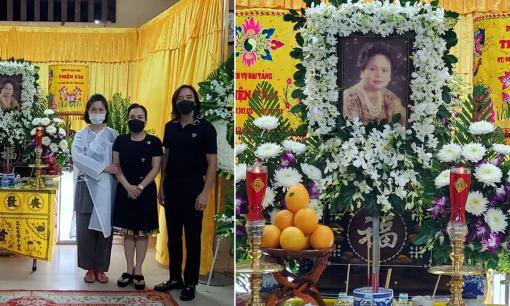 Ca sĩ Hồ Lệ Thu đau buồn trong đám tang mẹ, gửi lời cảm ơn đến vợ chồng Việt Hương