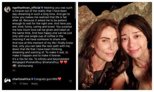 Không chỉ sao Việt, ngay cả minh tinh Hollywood - Charlize Theron cũng gửi lời chúc mừng Ngô Thanh Vân lên xe hoa