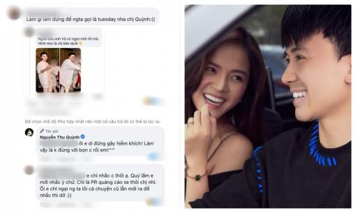 Cư dân mạng nhắc nhở đừng làm tiểu tam khi thân thiết bên Hoàng Anh Vũ, Thu Quỳnh nói gì mà ai cũng khen?