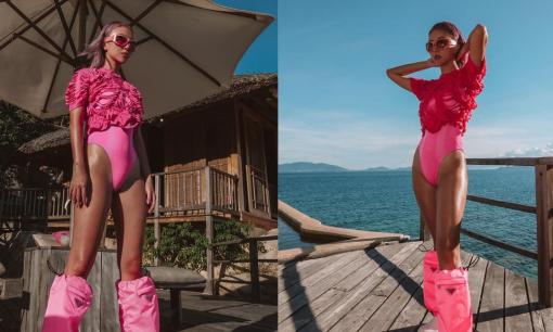 Diện bikini hồng sến súa, Quỳnh Anh Shyn bị chê bai không ngớt