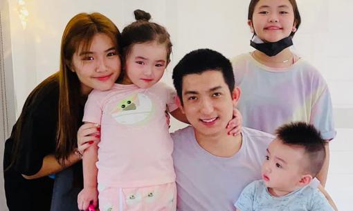 Bảo Duy đón hai con riêng sang Úc sống cùng vợ ba và các em