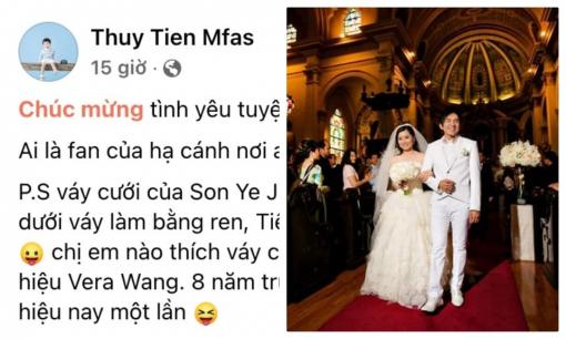 Nhìn váy cưới của Son Ye Jin, vợ cũ Đan Trường nhanh chóng nhận ra điều đặc biệt trùng hợp giữa mình và siêu sao này