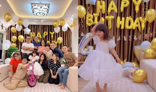Tú Vi và Văn Anh tổ chức sinh nhật cho con gái tròn 4 tuổi, nhóc tì gây chú ý diện váy công chúa xinh xắn