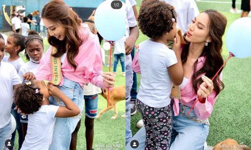 Khoảnh khắc xúc động của Thùy Tiên trong Latinh Tour: Một bé gái hôn lên sash của cô, cho biết Tân Miss Grand là hình mẫu của mình   