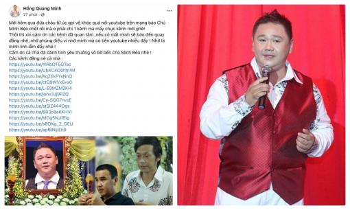 Đang yên đang lành bị tung clip qua đời, Minh Béo nhắn nhủ cực sốc: 'Nhớ phúng điếu vì nhờ mình mà có tiền Youtube'