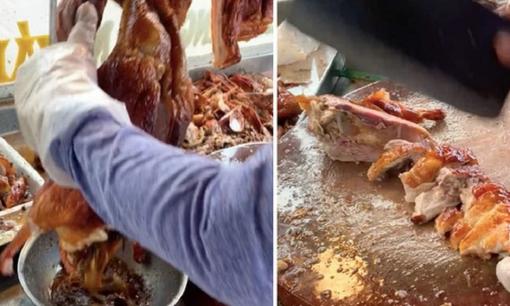 Nữ chủ quán chặt vịt quay nhanh như máy còn khẳng định: '10 ngón tay em còn đủ nha!'