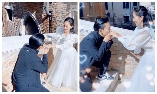 Vừa rộ clip được Phan Hiển quỳ gối cầu hôn, Khánh Thi xác nhận ngay chuyện cưới xin