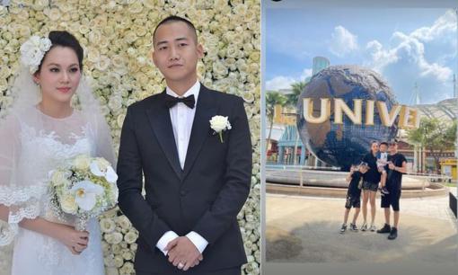 Cựu người mẫu Ngọc Thạch hiếm hoi đăng ảnh bên chồng con, ngầm phủ nhận tin đồn rạn nứt 