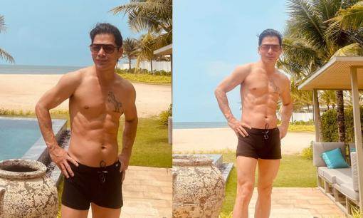 Trần Bảo Sơn hiếm hoi cởi áo khoe body xịn đét ở tuổi tròn 50, cùng ái nữ đi nghỉ dưỡng