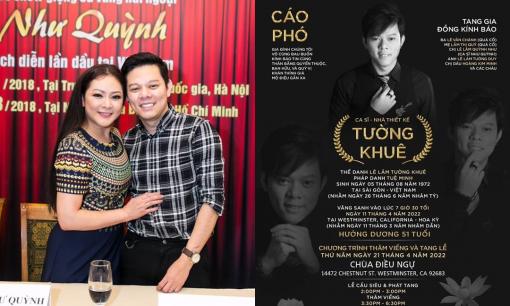 Như Quỳnh bất ngờ thông báo về điểm thay đổi trong tang lễ sắp tới của ca sĩ Tường Khuê