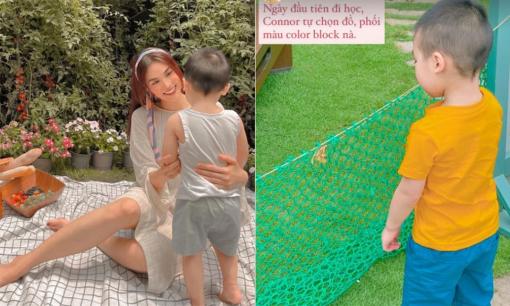 Quý tử nhà Lan Khuê lần đầu đến trường đã lộ chi tiết chuẩn 'con nhà nòi' thứ thiệt