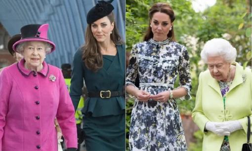 Không những ảnh hưởng từ Công nương Diana mà phong cách thời trang của Kate Middleton còn giống cả Nữ hoàng Anh 