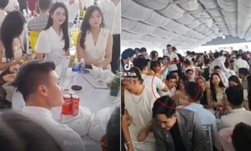 Rò rỉ ảnh hiếm Quang Hải bên 'bạn gái tin đồn', Đoàn Văn Hậu cùng Doãn Hải My tình tứ trong đám cưới Hồ Tấn Tài 