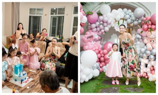 'Nữ hoàng sắc đẹp' Ngọc Duyên tổ chức sinh nhật 4 tuổi cho con gái cưng siêu hoành tráng tại biệt thự 'đắt xắt ra miếng'