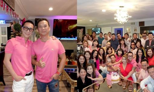  Chồng của ca sĩ Minh Tuyết và MC Giáng Ngọc tổ chức sinh nhật chung, quy tụ dàn sao hải ngoại diện cả cây hồng cực độc lạ
